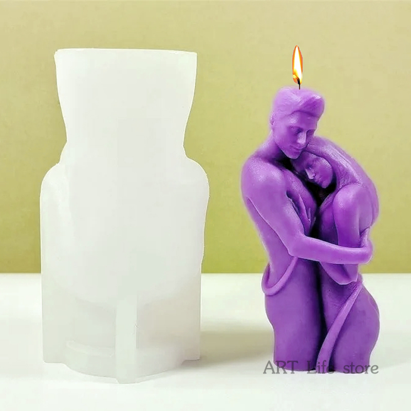 Kitchen Gadgets For Mom - Valentine's Day Couple Embrace Silicone Candle