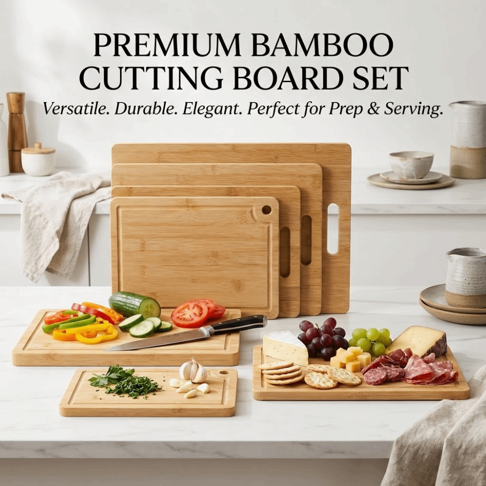 Bamboo Cutting Board - Eco-Friendly Bamboo Wooden Cutting Board Double-sided