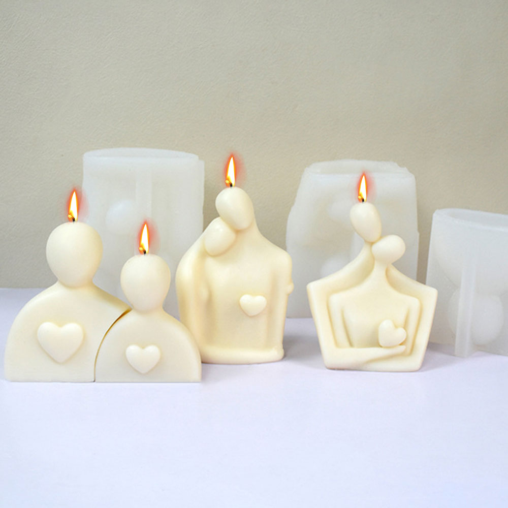 Kitchen Gadgets For Mom - Multi Style Lovers Silicone Candle Mold