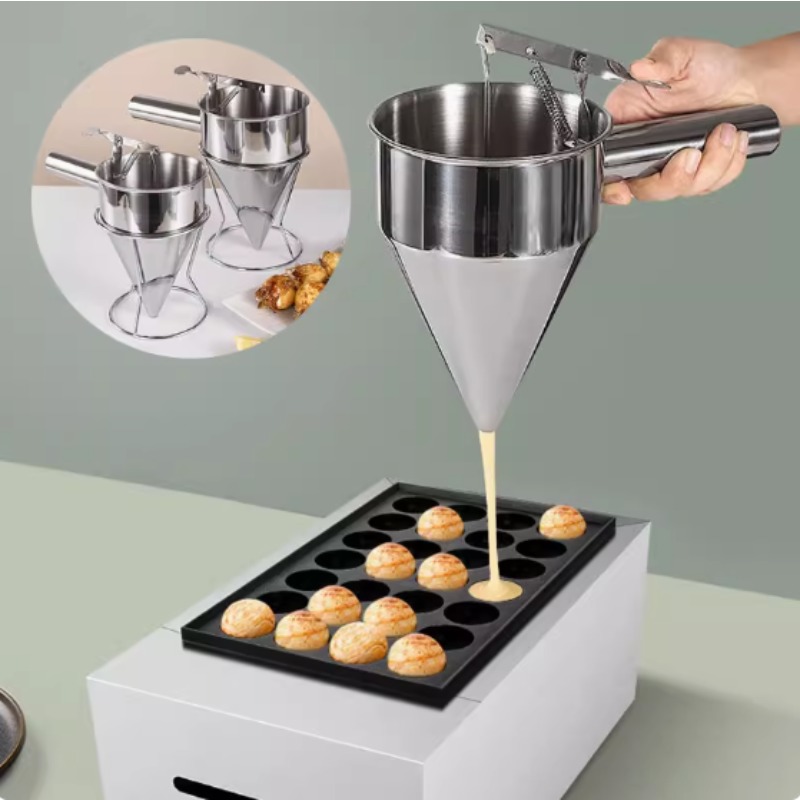 Quality Kitchen Gadgets - 600/1200ML Stainless Steel Liquid Funnel Dispenser,