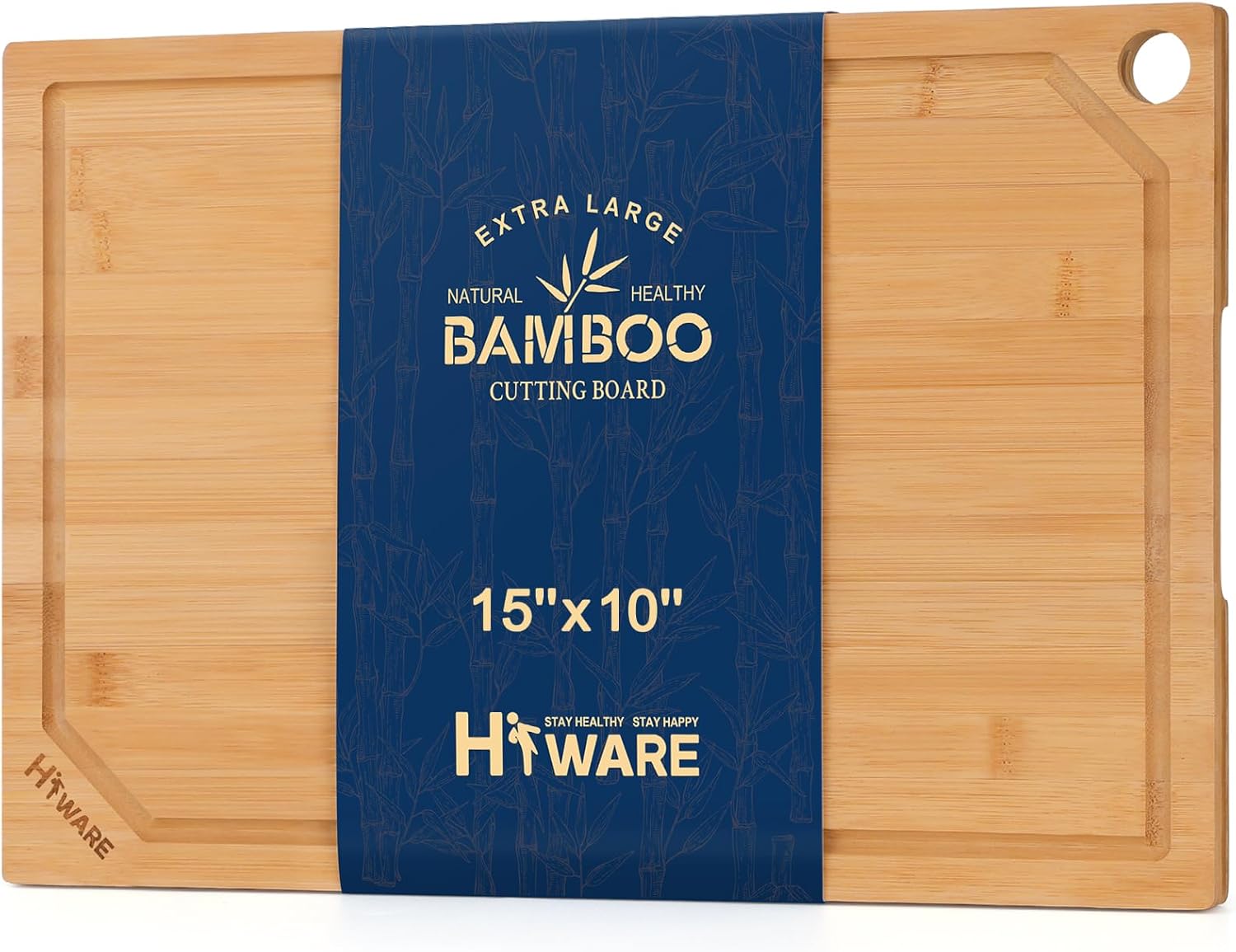 Bamboo Cutting Board - Bamboo Cutting Board for Kitchen, Heavy