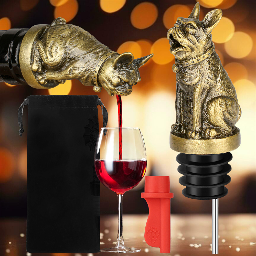 Quality Kitchen Gadgets - Cute French Bulldog Wine Pouer Bottle