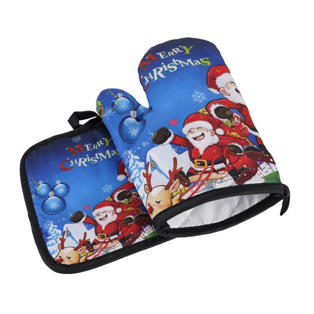 Kitchen Gadgets Xmas Gifts - Heat Resistant Gloves Xmas Glove BBQ