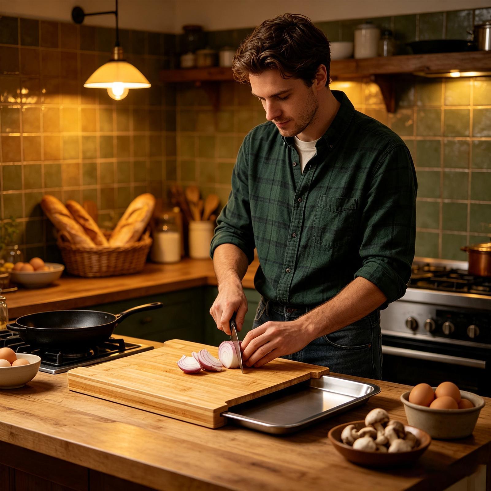 Wooden Cutting Board Non-Slip  - Bamboo Cutting Board ulasan dan harga