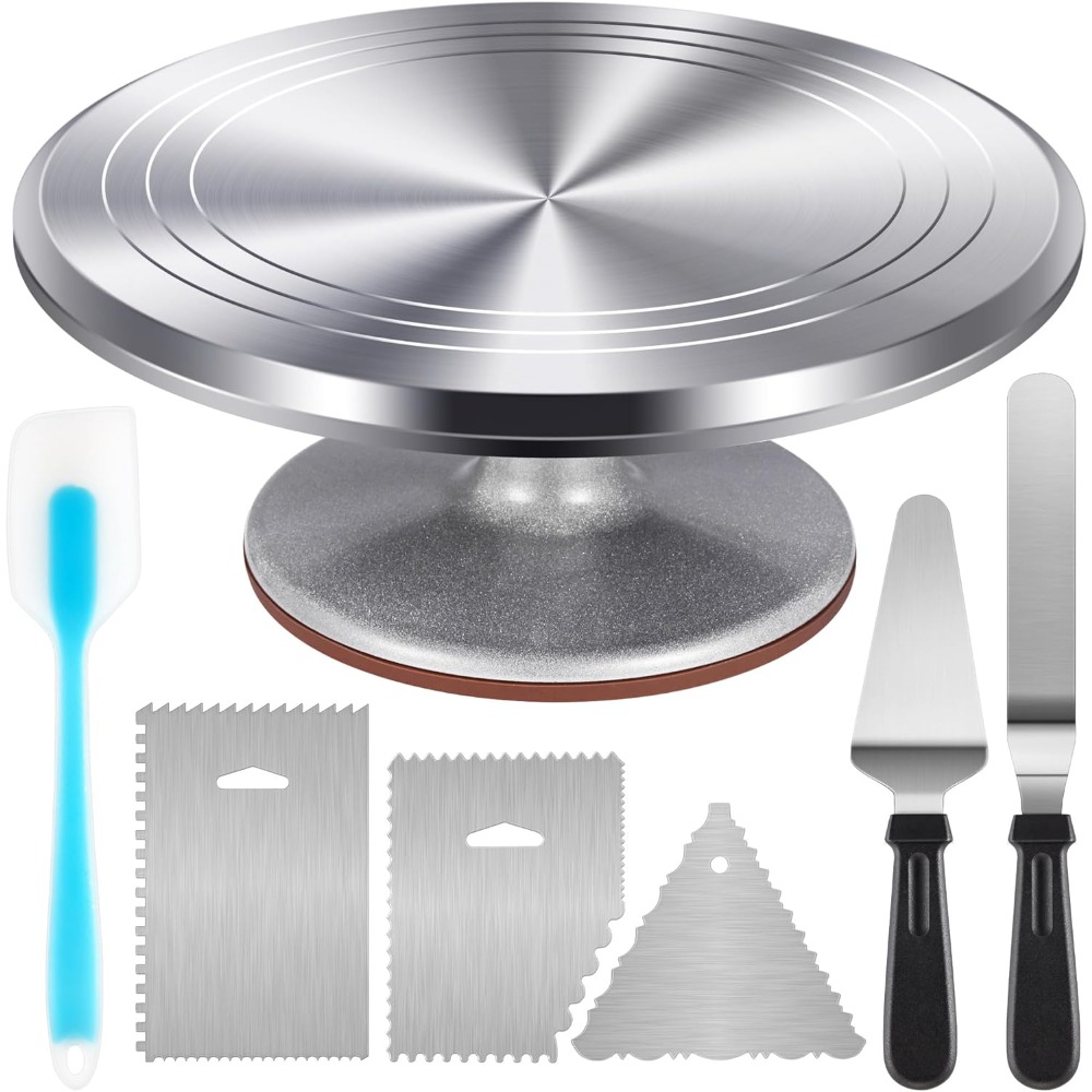 Aluminium Cake Turntable Set w - Cake Decorating Turntable ulasan dan harga