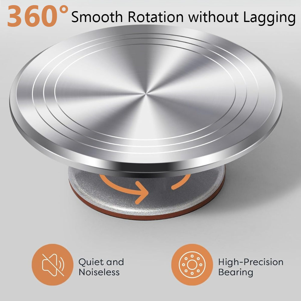 Aluminium Cake Turntable Set w - Cake Decorating Turntable ulasan dan harga