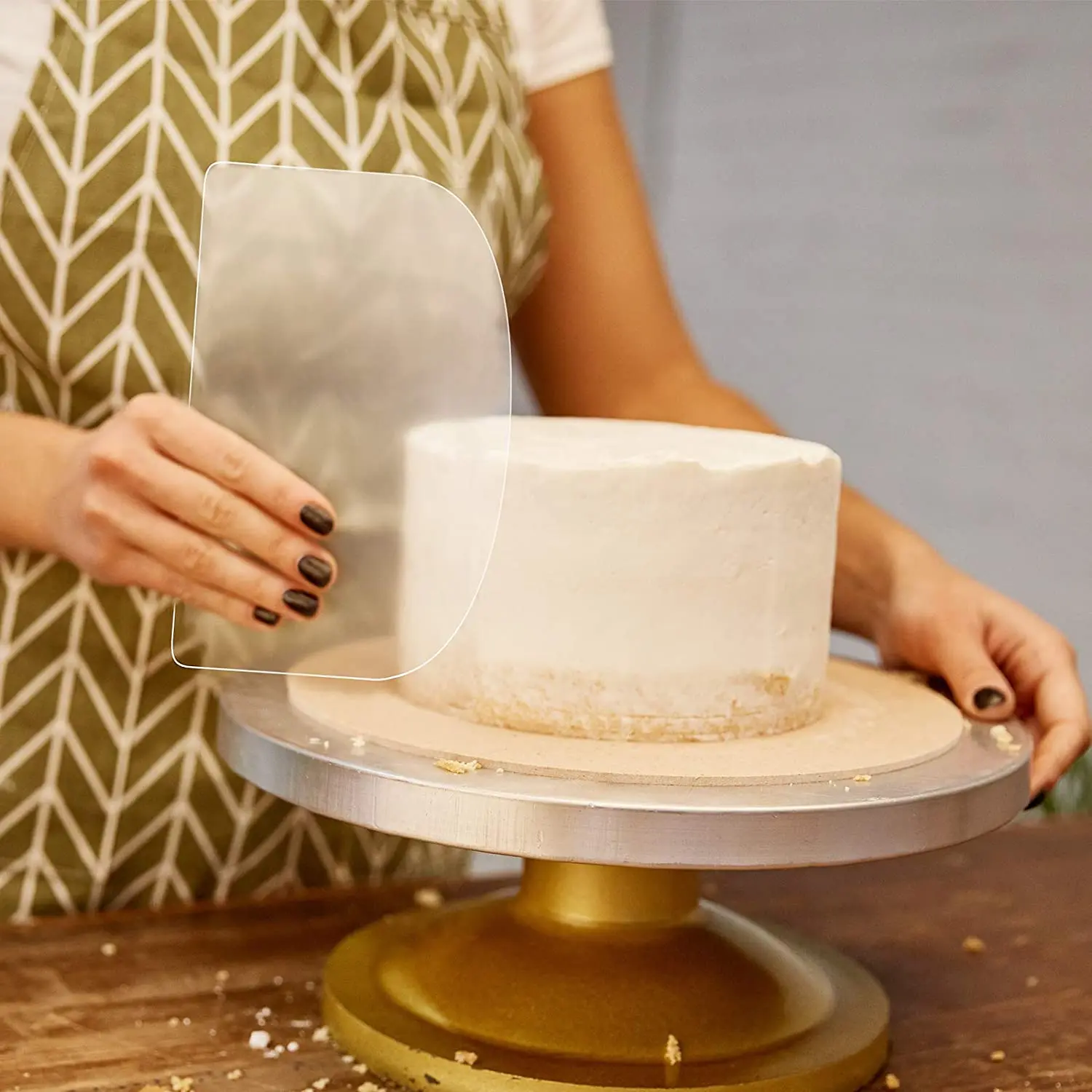 DIY Plastic Cake Soft Scraper  - Cake Decorating Turntable ulasan dan harga