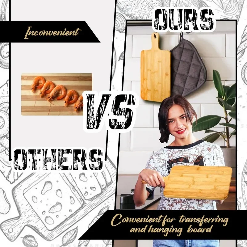 Bamboo Cutting Board with Hand - Bamboo Cutting Board ulasan dan harga