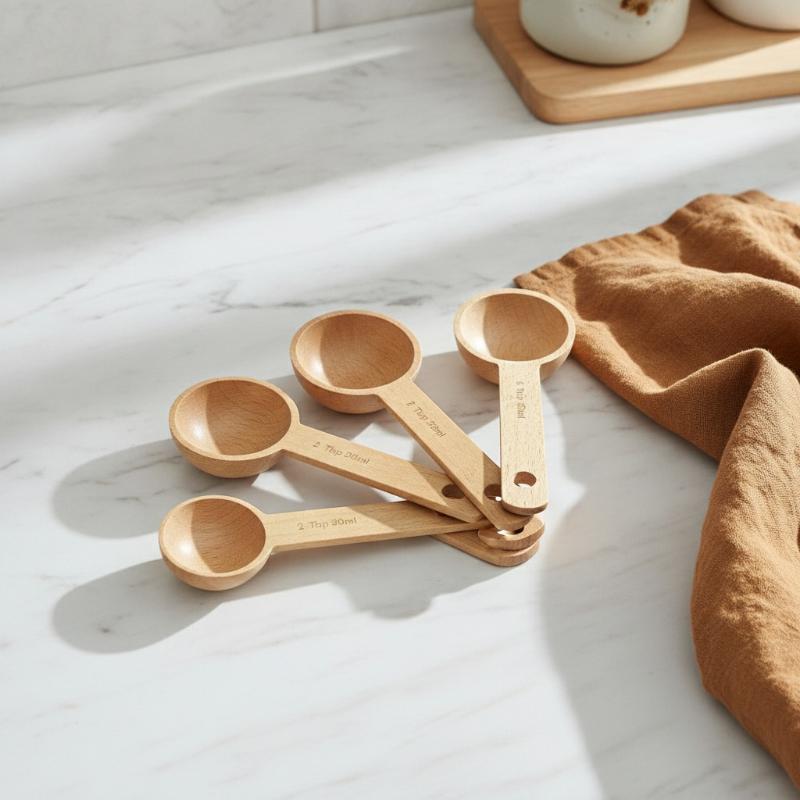 Wooden Measuring Spoon 7.5-45M - Kitchen Gadgets For Gifts ulasan dan harga