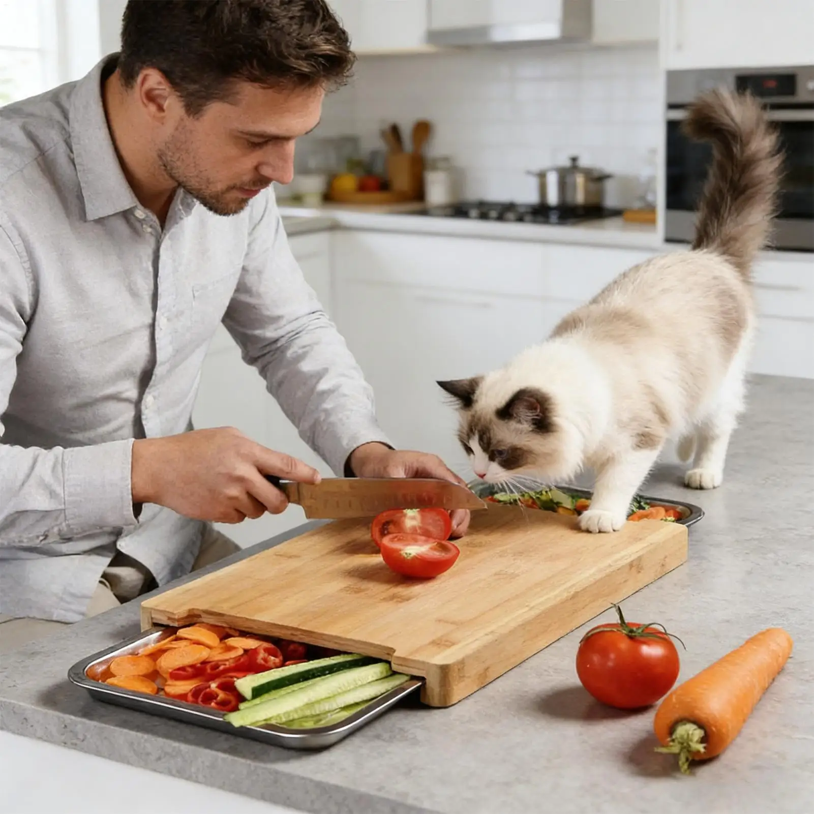 Kitchen Eco-friendly Bamboo Cu - Bamboo Cutting Board ulasan dan harga