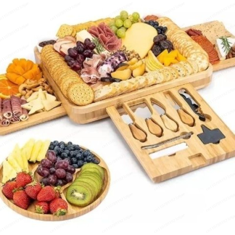 3-Drawer Bamboo Cheese & Cutti - Bamboo Cutting Board ulasan dan harga