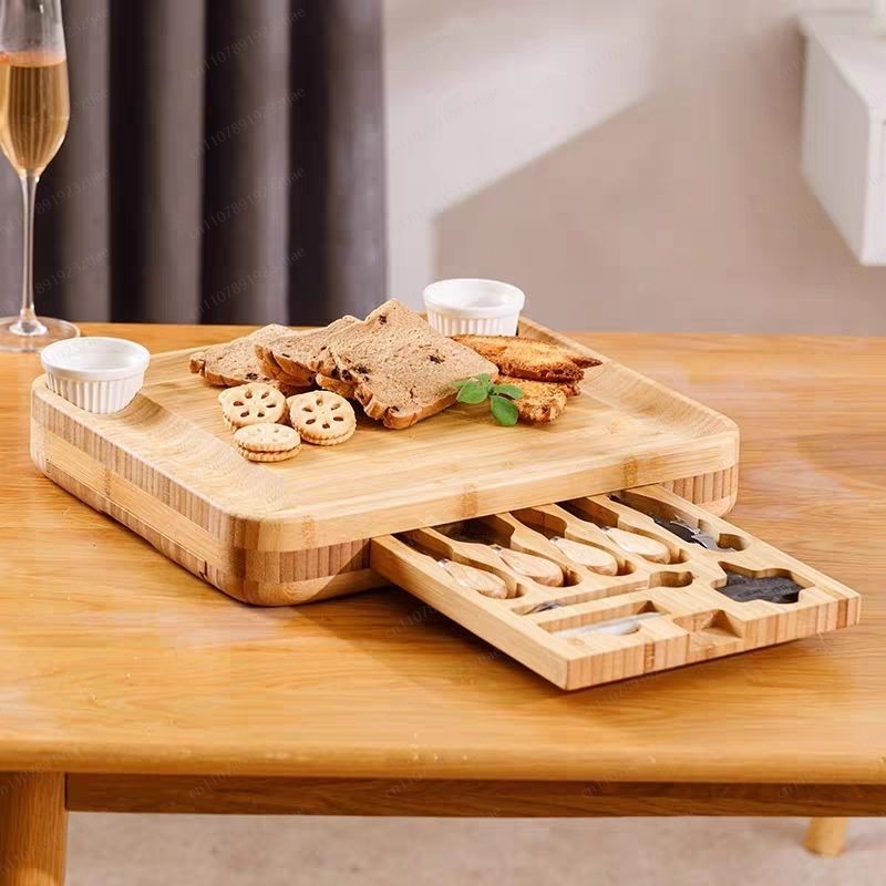 3-Drawer Bamboo Cheese & Cutti - Bamboo Cutting Board ulasan dan harga