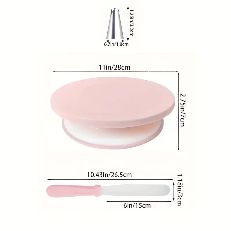 32PCS Cake Decorating Kit with - Cake Decorating Turntable ulasan dan harga