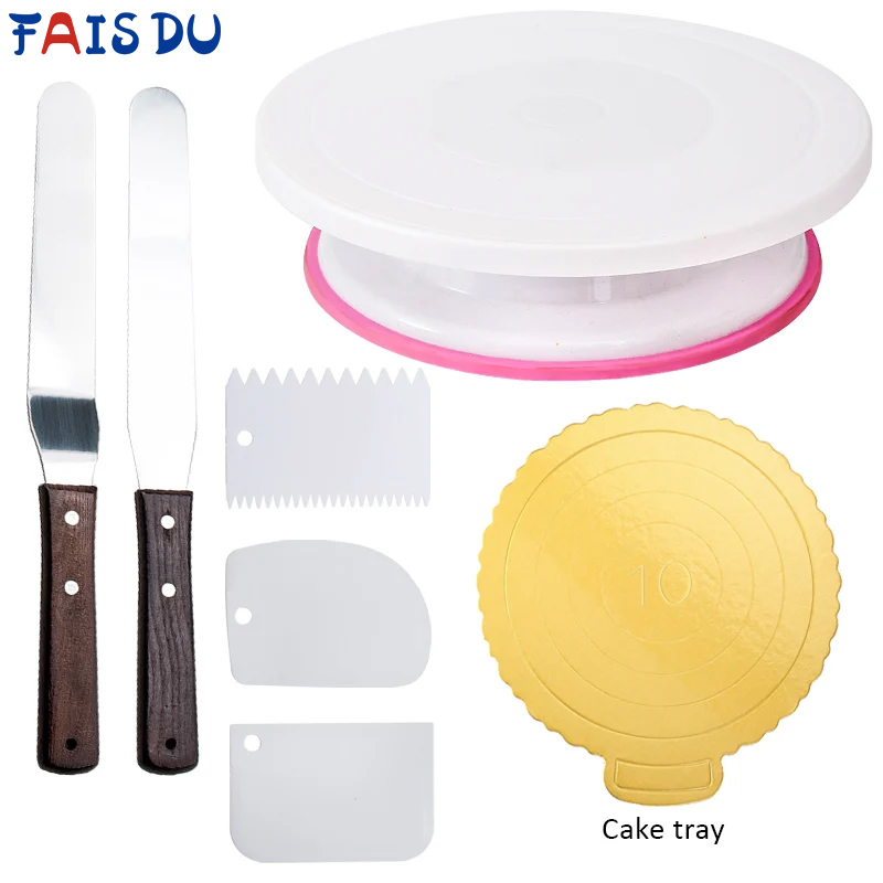 FAIS DU 6Pcs/Set Plastic Cake  - Cake Decorating Turntable ulasan dan harga