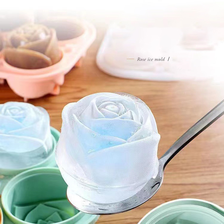 3D Rose Ice Molds 4 Holes Ice  - Quality Kitchen Gadgets ulasan dan harga
