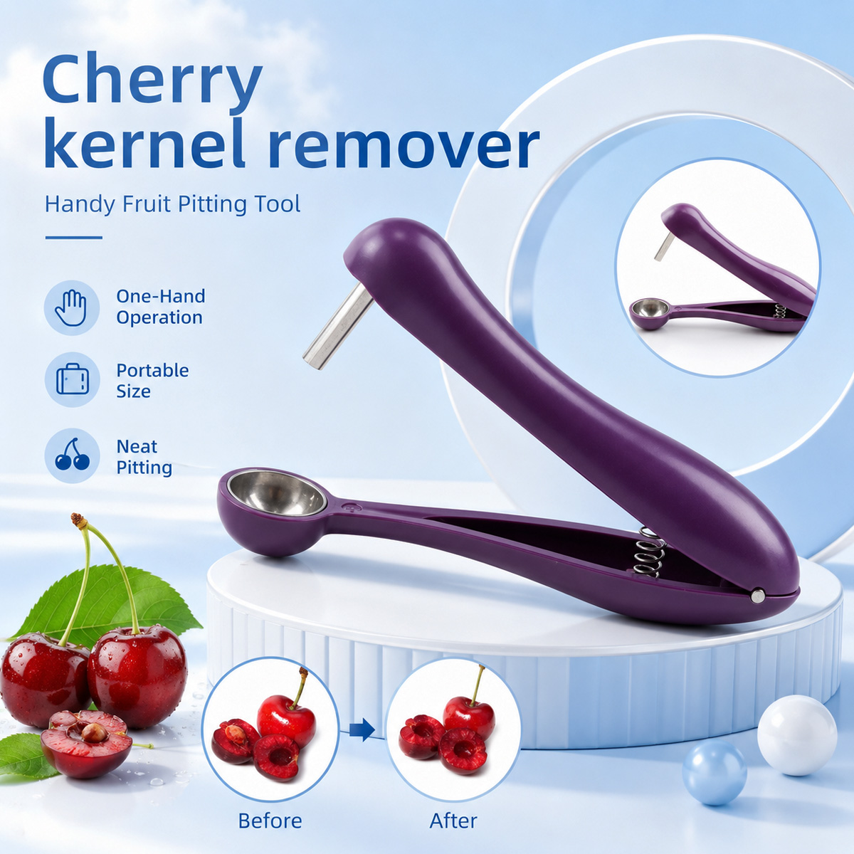 Cherry Kernel Remover Handheld - Cherry Pitter Tool ulasan dan harga