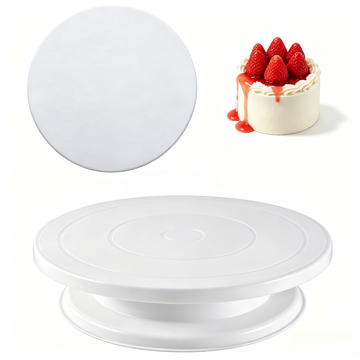 Stable Anti-Skid Cake Turntabl - Cake Decorating Turntable ulasan dan harga