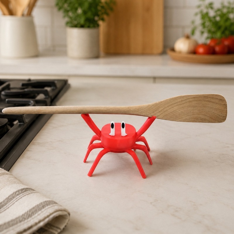 Red Crab Spoon Rest, Cute Crab - Kitchen Gadgets For Gifts ulasan dan harga