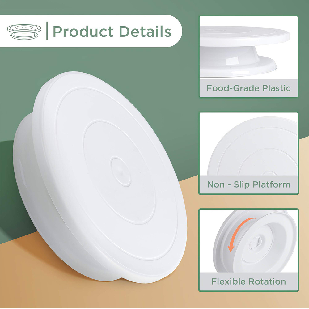 Plastic Cake turntable Kitchen - Cake Decorating Turntable ulasan dan harga