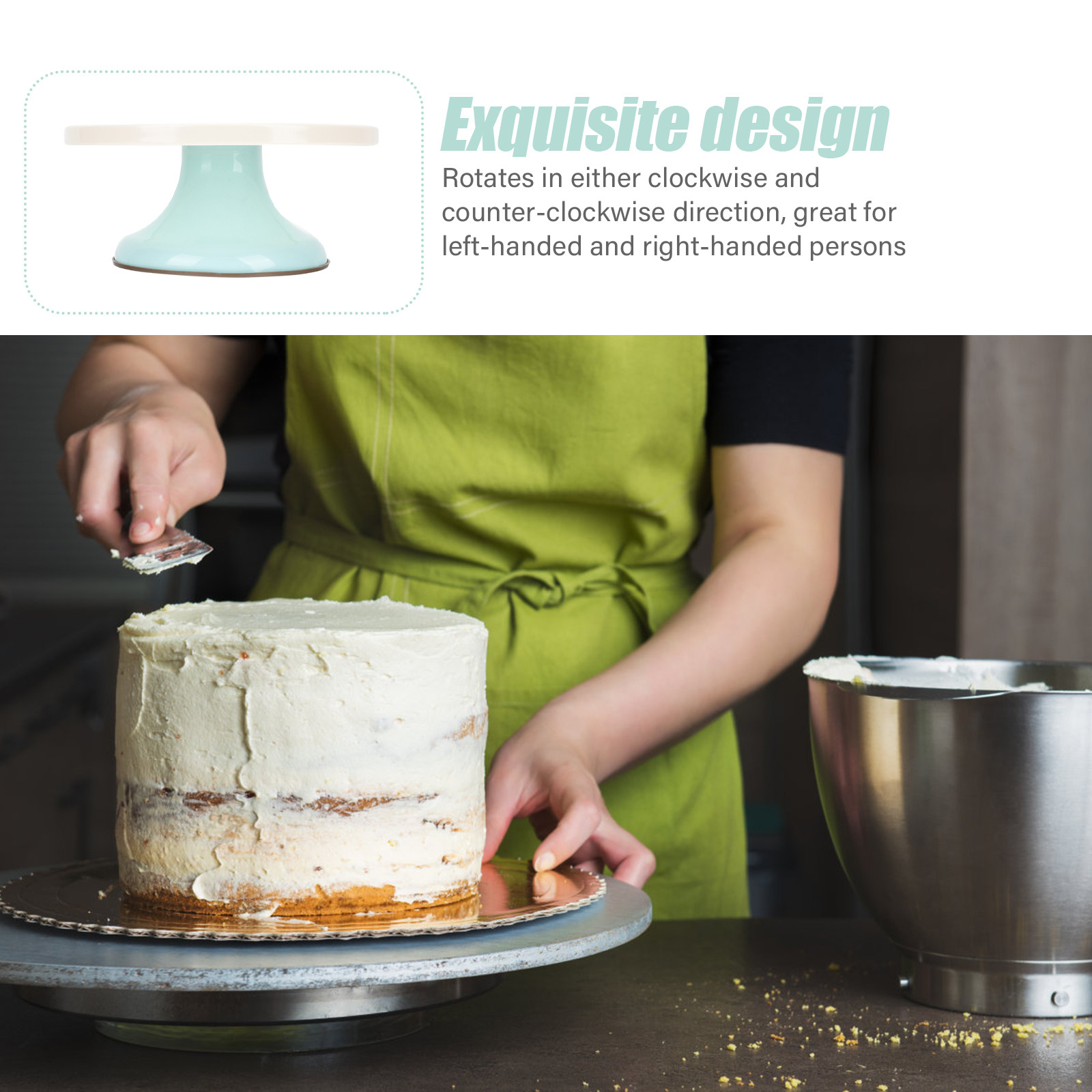 Smooth Rotating Cake Turntable - Cake Decorating Turntable ulasan dan harga