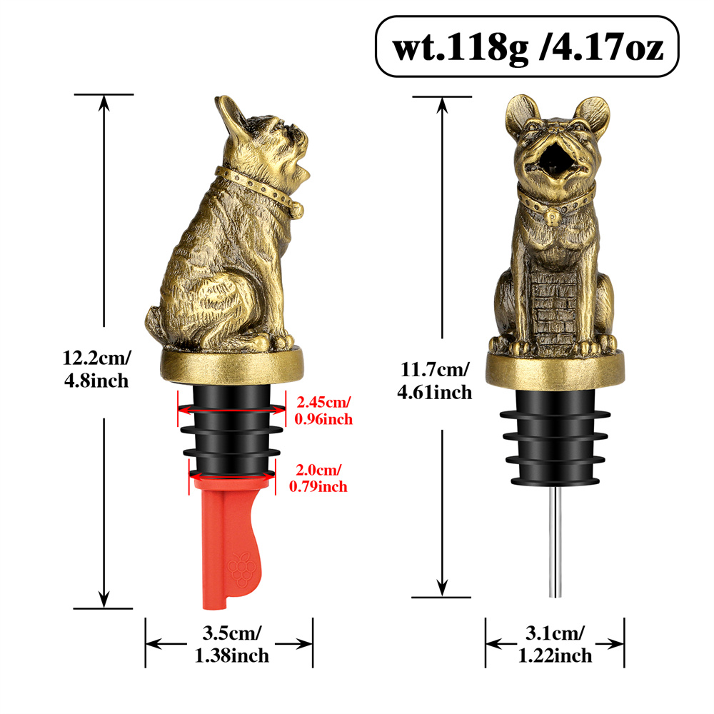 Cute French Bulldog Wine Pouer - Quality Kitchen Gadgets ulasan dan harga