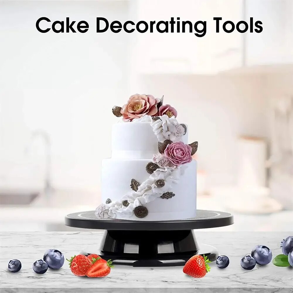 1pc 11Inch Plastic Revolving C - Cake Decorating Turntable ulasan dan harga