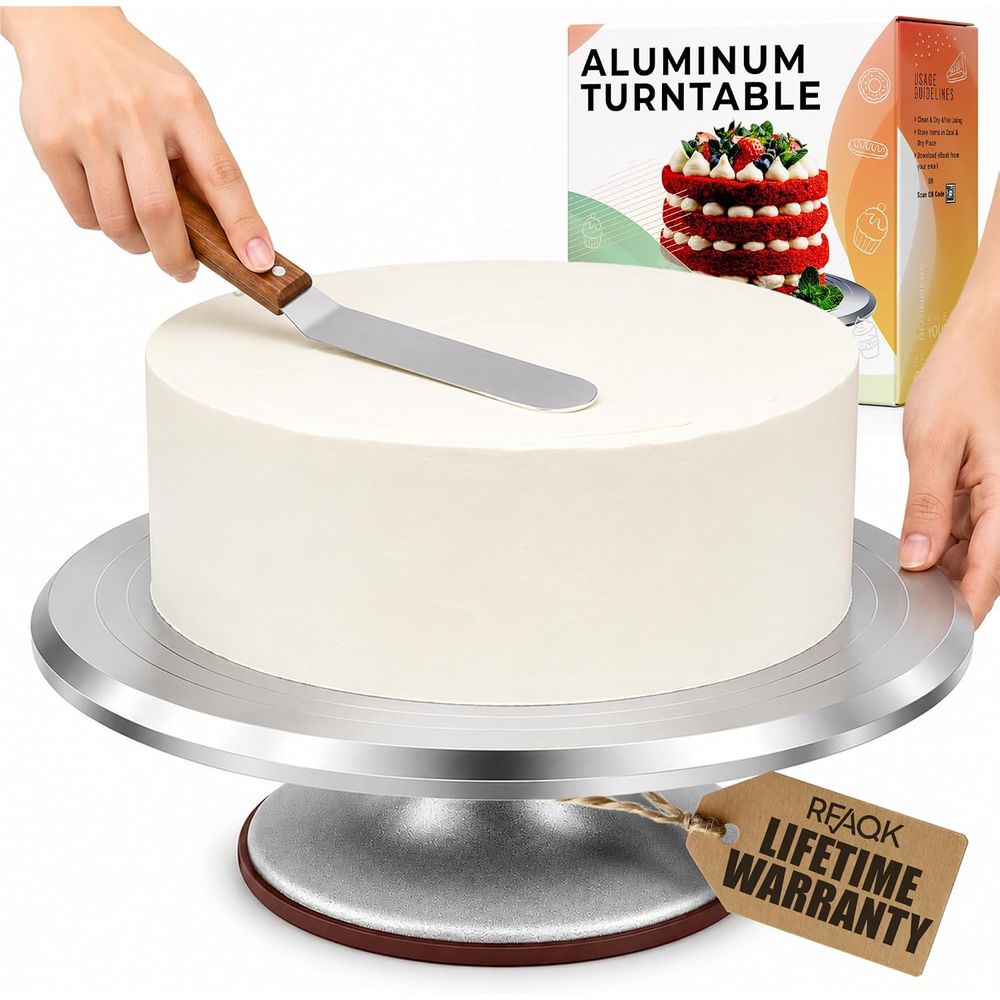 12 Inch Alloy Revolving Cake S - Cake Decorating Turntable ulasan dan harga