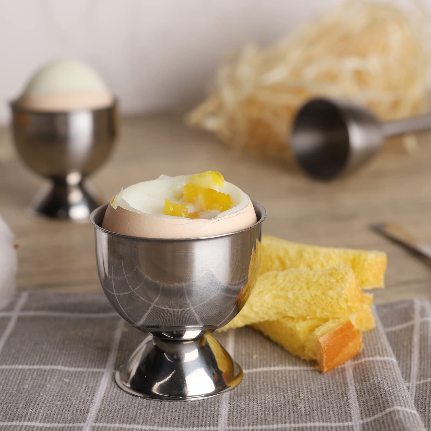Stainless Steel Egg Cups Set H - Kitchen Gadgets For Gifts ulasan dan harga
