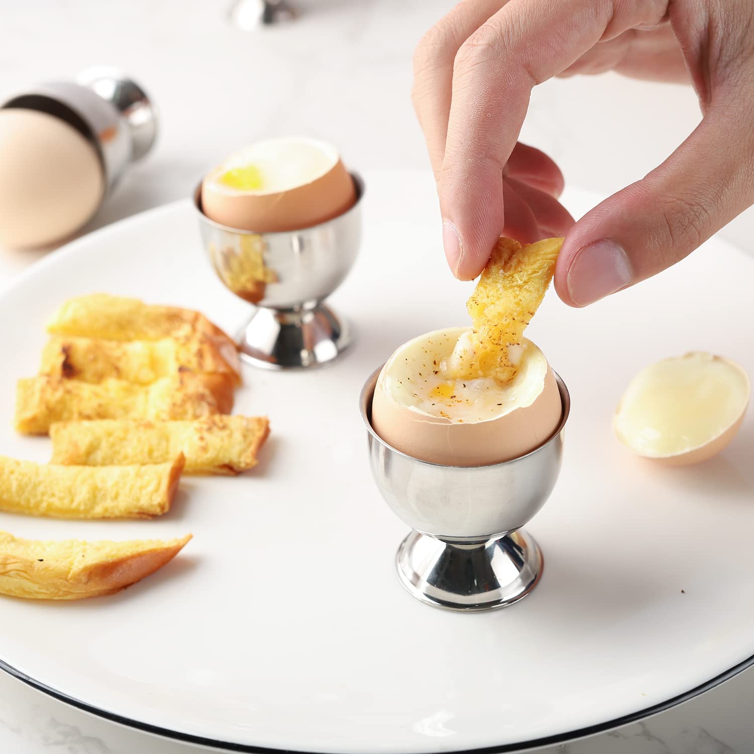 Stainless Steel Egg Cups Set H - Kitchen Gadgets For Gifts ulasan dan harga