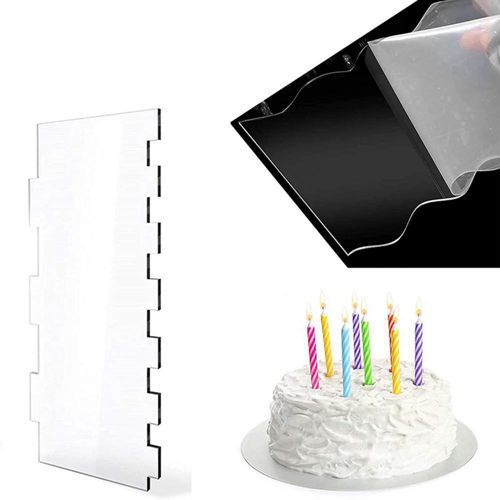 Cake Comb Set 4pcs Acrylic Cak - Cake Decorating Turntable ulasan dan harga