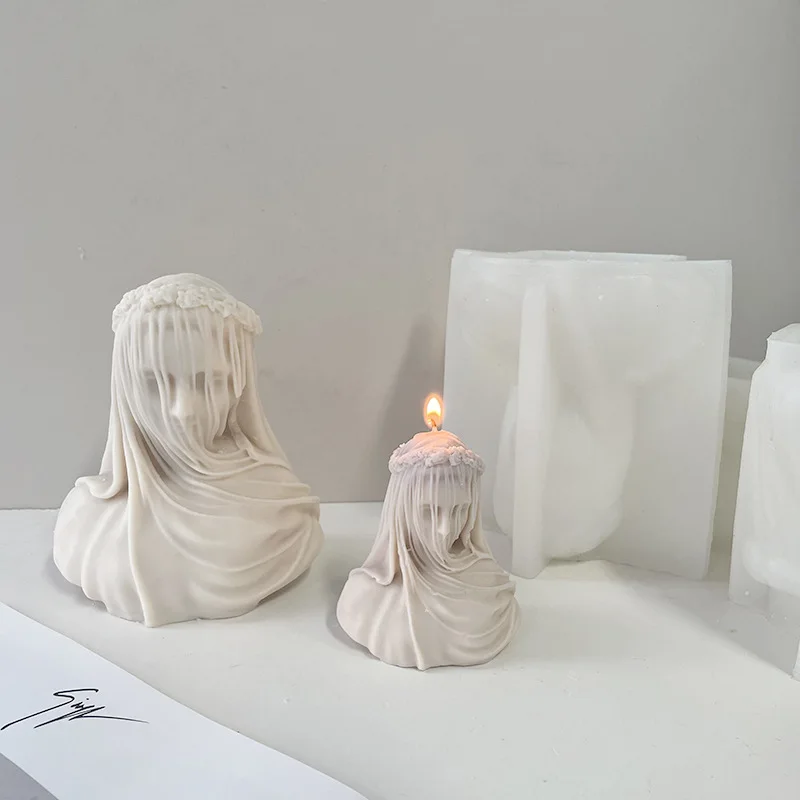 Veil Girl Candle Silicone Mold - Kitchen Gadgets For Mom ulasan dan harga