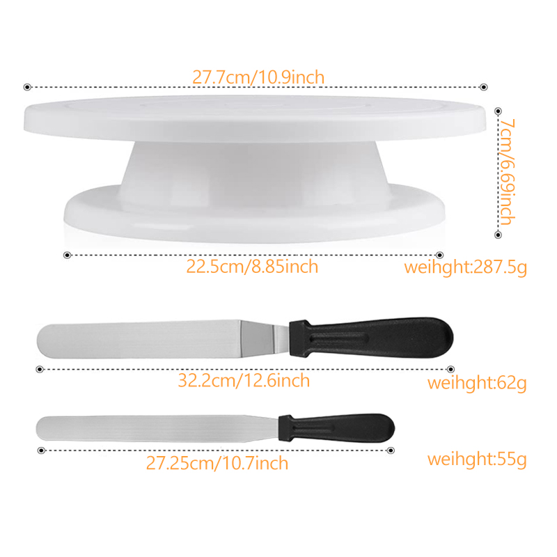 6Pcs/Set Cake Decorating Tools - Cake Decorating Turntable ulasan dan harga