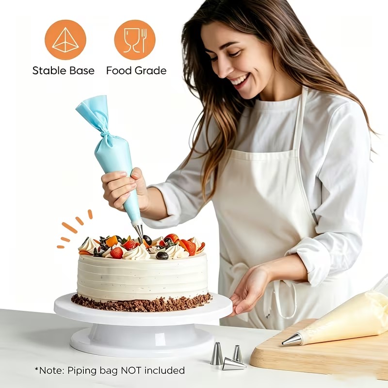 A cake turntable or rotating c - Cake Decorating Turntable ulasan dan harga